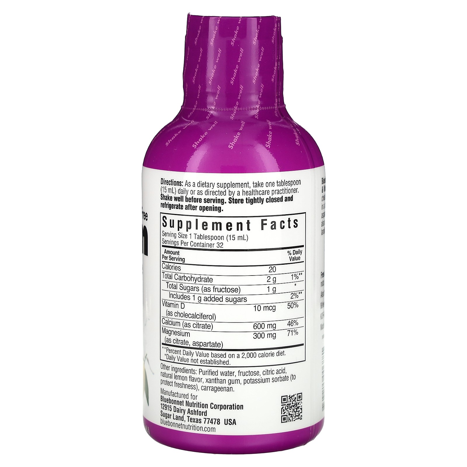 Liquid Calcium, Magnesium Citrate & Vitamin D3, Lemon, 16 fl oz (473 ml)