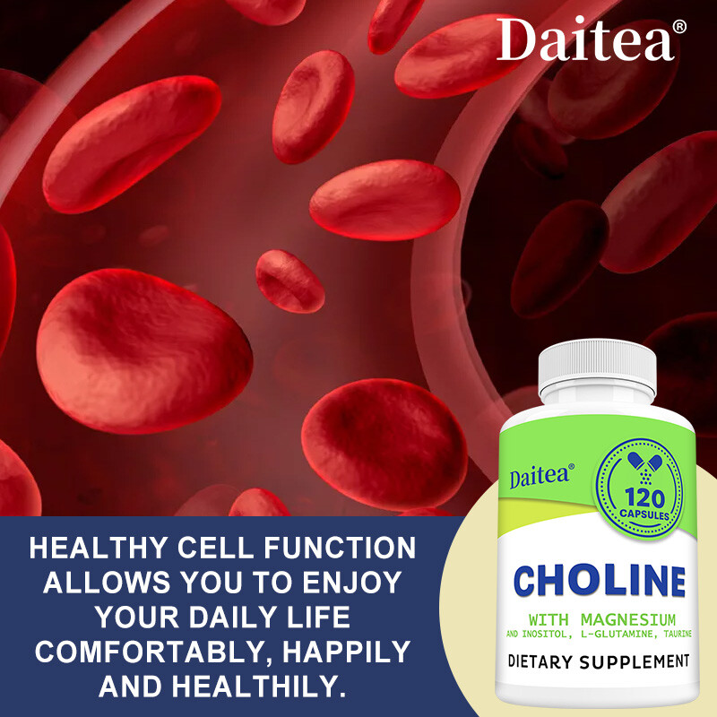 Choline Supplements 30 To 120 Capsules | Promotes Energy, Liver, Brain