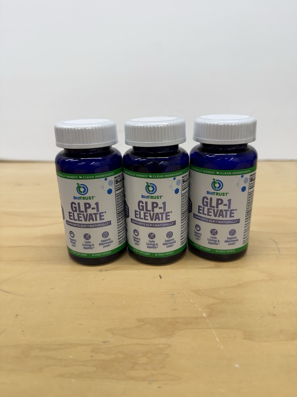 3x BioTrust G L P-1 Support Elevate Dietary Supplement 3 Mo Supply Exp 1/27