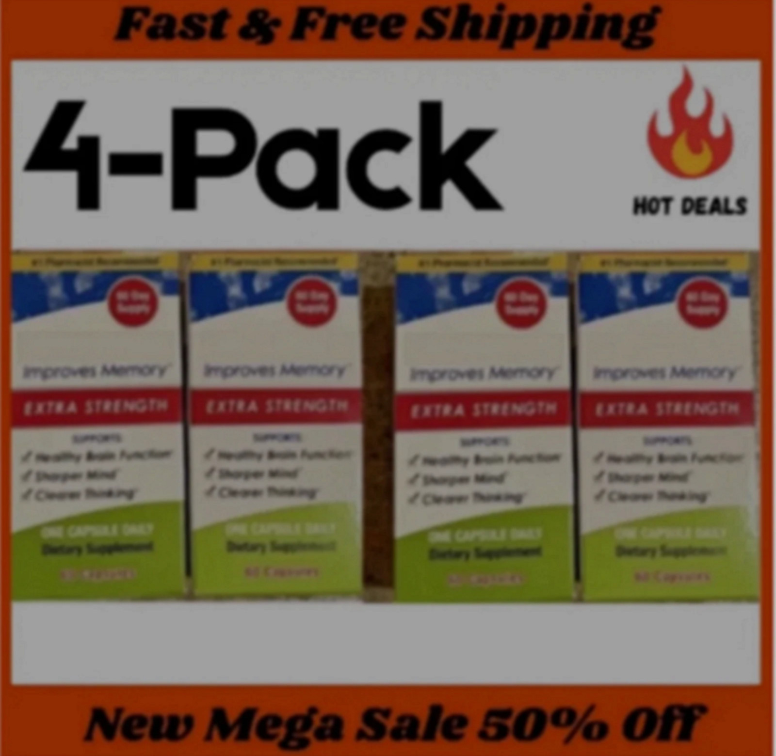 4 Pack Capsules – 240 Count – 20mg – New – Free Shipping – Ships From USA