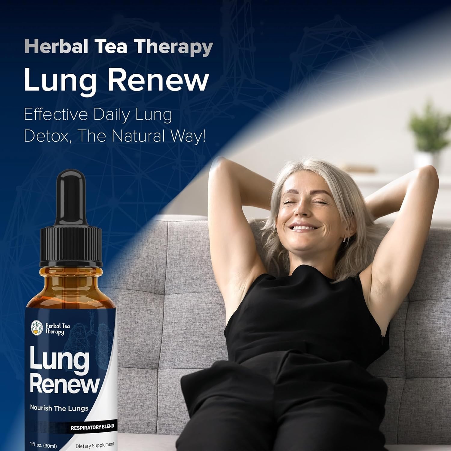 Lung Renew Mullein Drops for Lungs (1 fl. oz.): Peppermint, Thyme, & Mullein Le