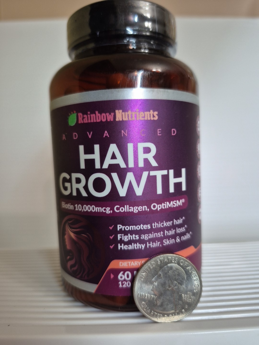 Advanced Hair Growth 60 days supply – Biotin 10,000 mcg, Collagen + more New