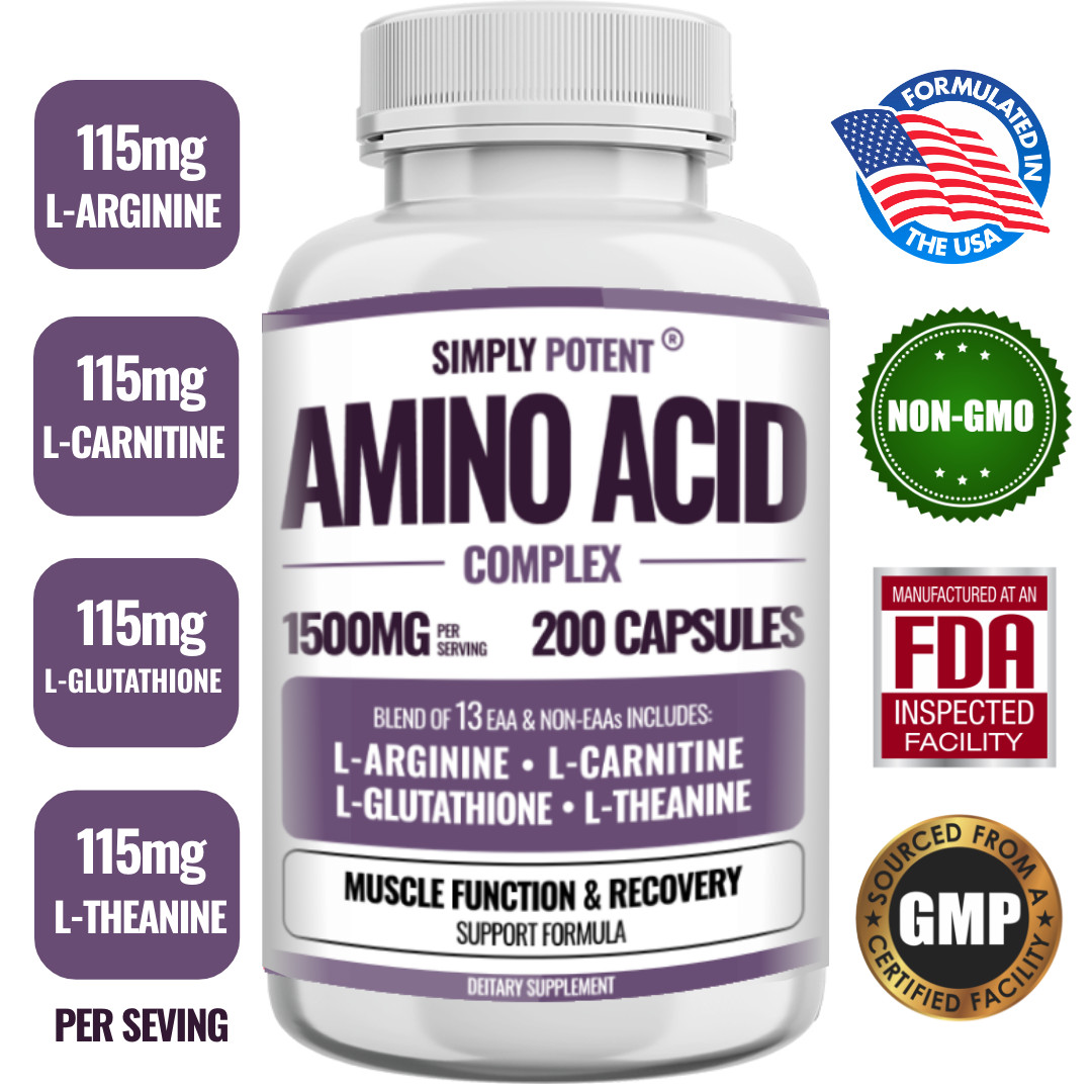 Share Amino Acid Complex 1500mg | 13 Amino Acids | 200 Caps 2+ month supply