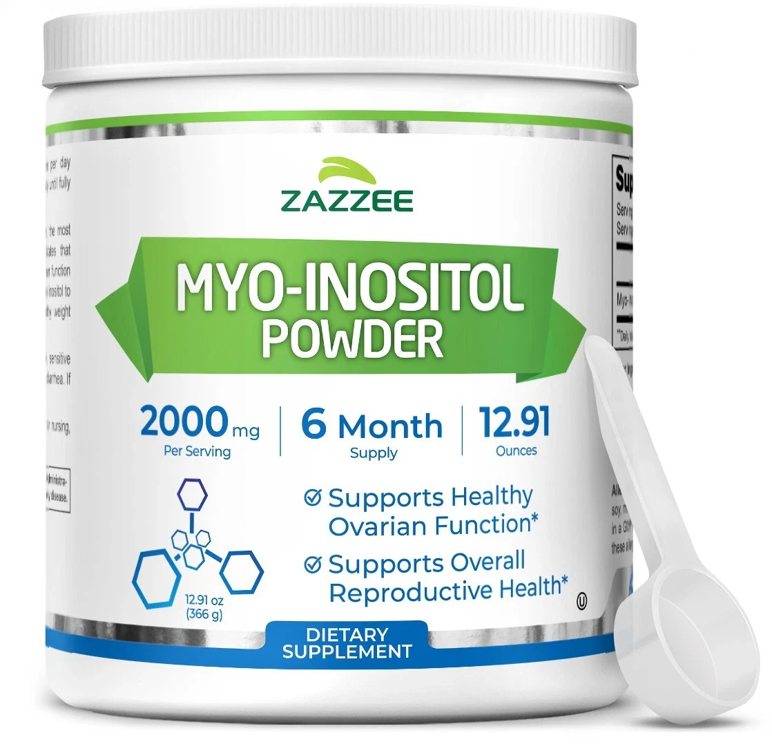 Zazzee Myo Inositol Powder 2000mg 183 Servings 12.91oz Kosher USA Made