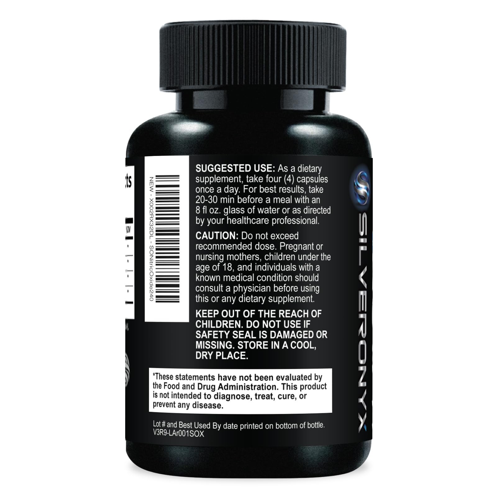 Extra Strength Nitric Oxide Booster L-Arginine AKG Citrulline Malate 240 Capsule