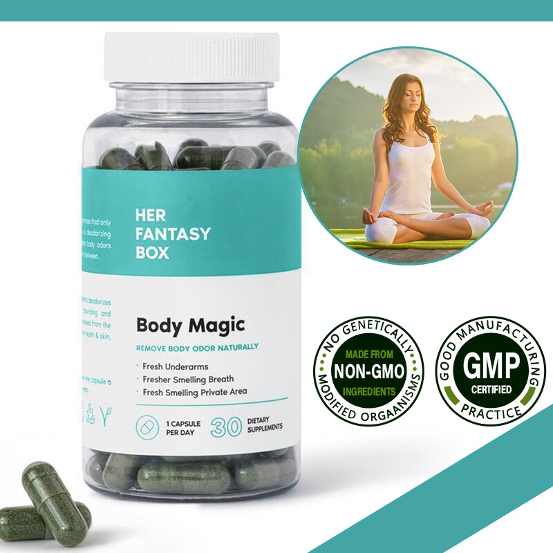 Body Magic Chlorophyll – 30 Vegan Capsules for Detox, Digestion, Gut Health