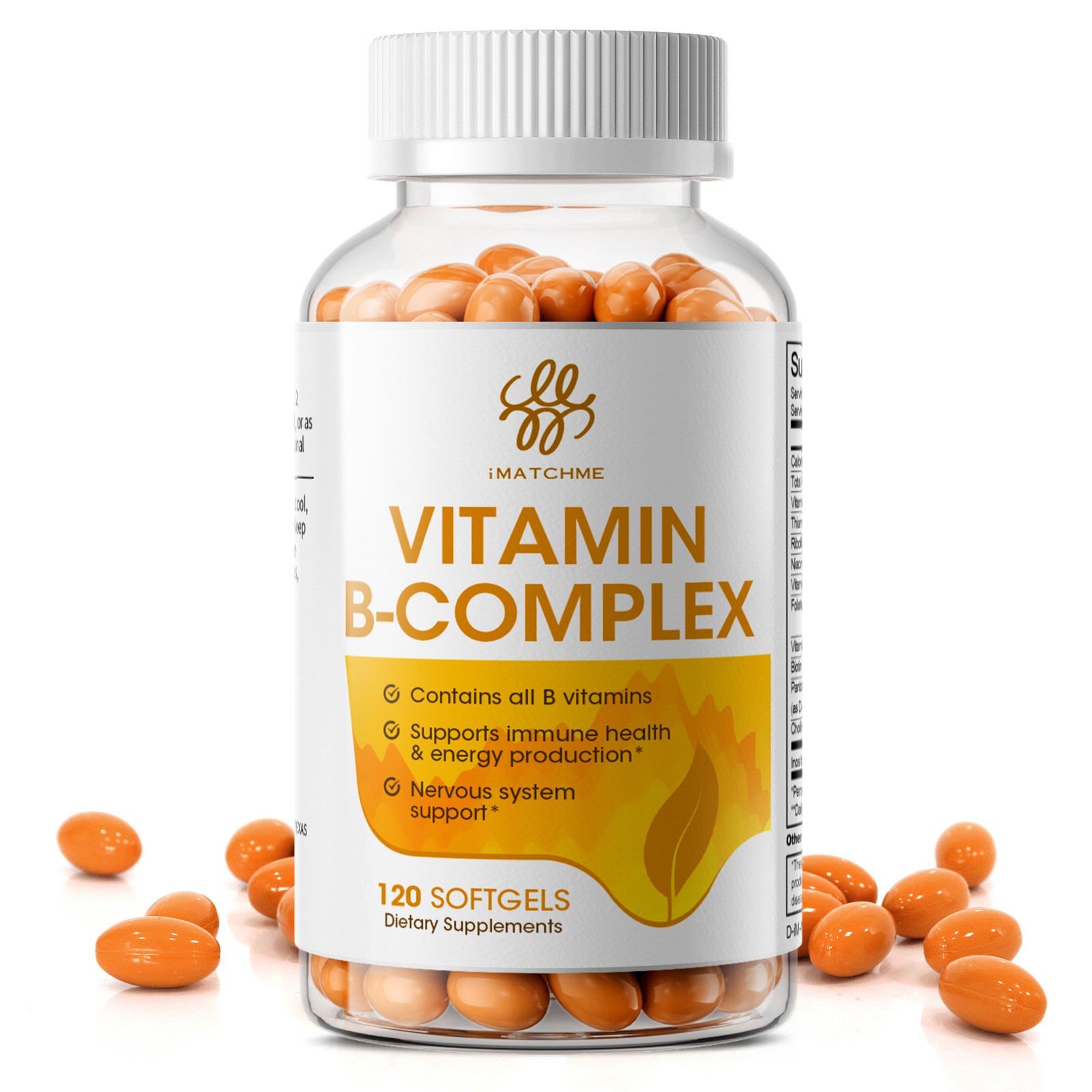 Vitamin B Complex Supplement High Potency Vitamin B1, B2, B3, B5, B6, B12