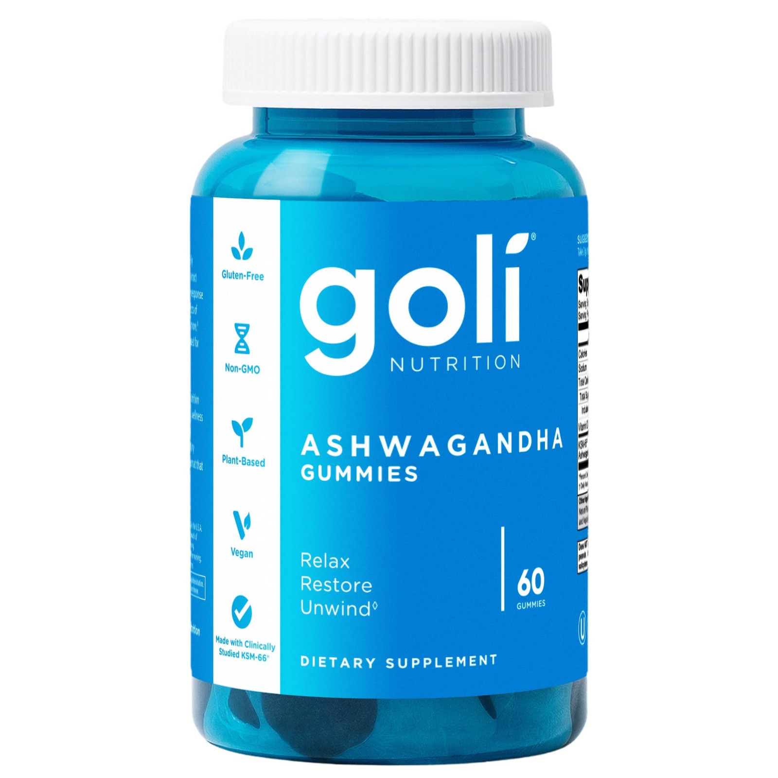 Ashwagandha & Vitamin D Gummy – 60 Count – Mixed Berry, KSM-66,Vegan,Plant Based