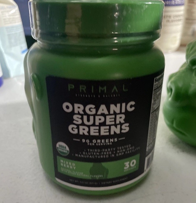 Primal Organic Super Greens (30 Servings) (Mixed Berry Flavor) Gluten Free READ