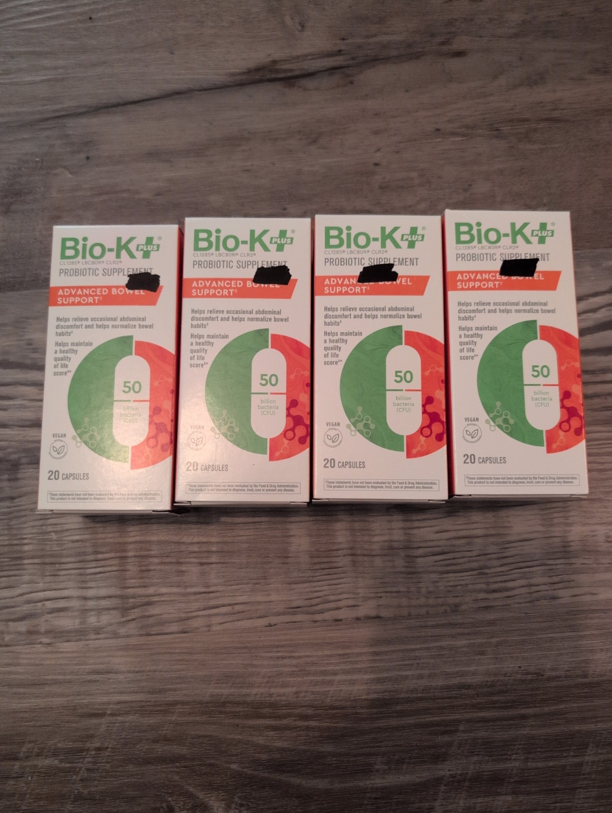 4-Bio-K Plus Probiotic Advanced Bowel Support Vegan Gluten-Free. 80 Capsules
