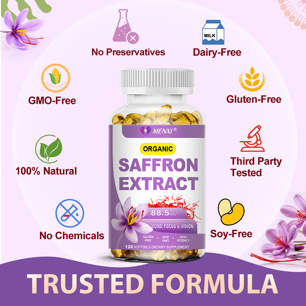 Pure Saffron Extract 88.5mg – Mood Support & Healthy Weight Loss 120 Capsules