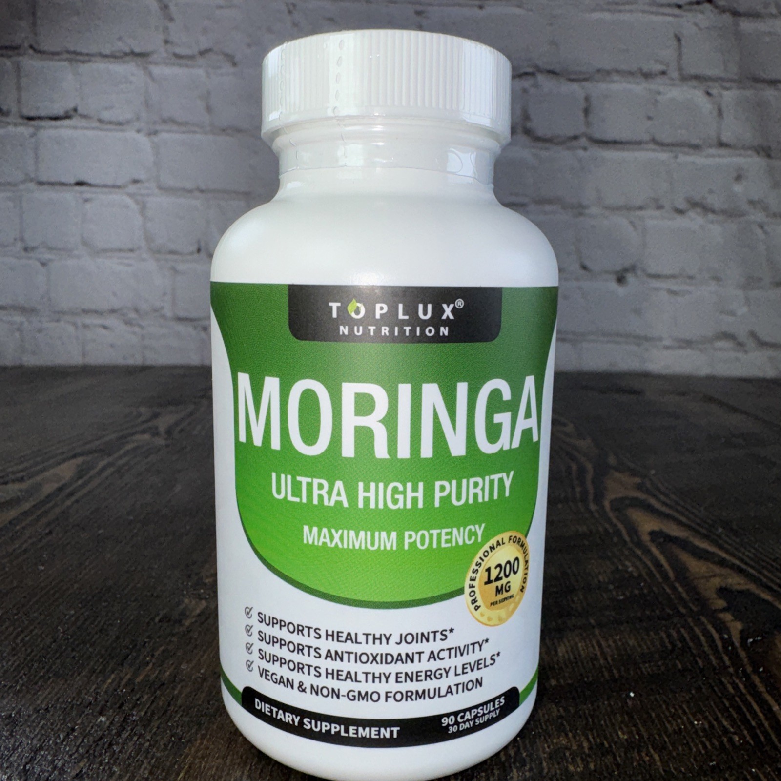 Toplux Nutrition Moringa Ultra High Purity Immune & Joint Support 1200mg Vegan