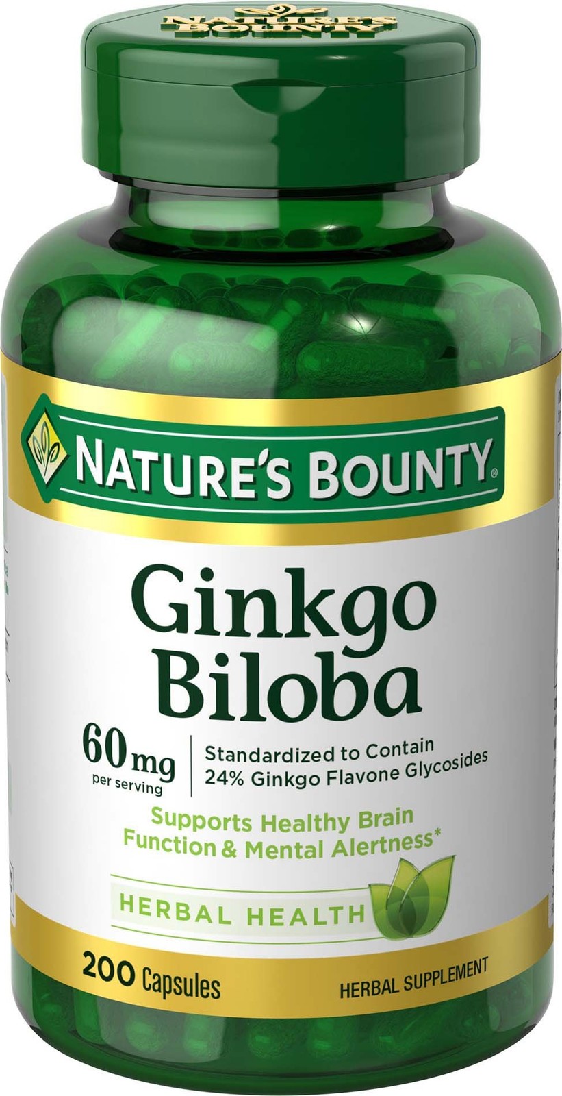 Nature’s Bounty Ginkgo Biloba, Supports Healthy Brain 200 count (Pack of 1)