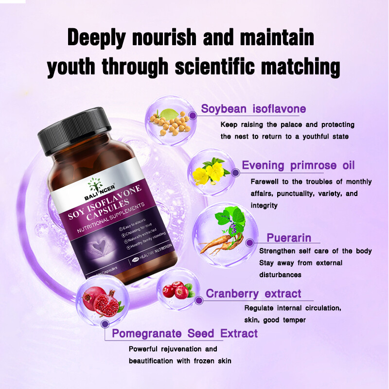 SOY ISOFLAVONE CAPSULES Improve Women’S Menstrual Disorders Improve Dysmenorrhea