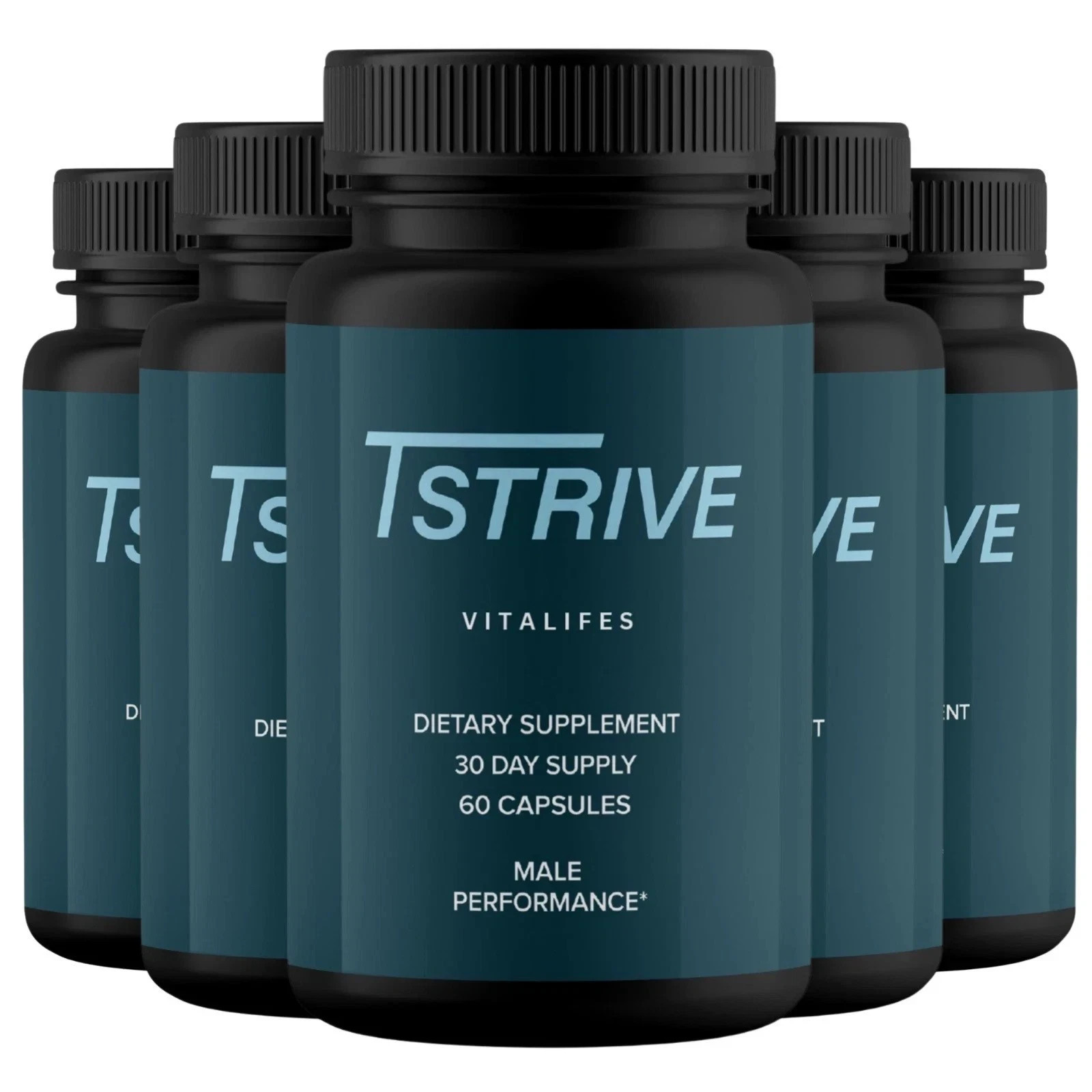 (5 Pack) Tstrive Advanced Male Support Performance Supplement 60 Capsules