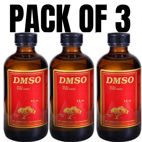 DMSO 70% Liquid with Distilled Water – 8 fl oz (Pack of 3)