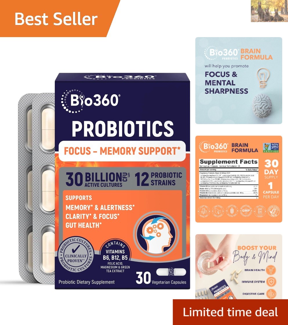 Cognitive Support Capsules – 30 Count for Memory & Digestion Health