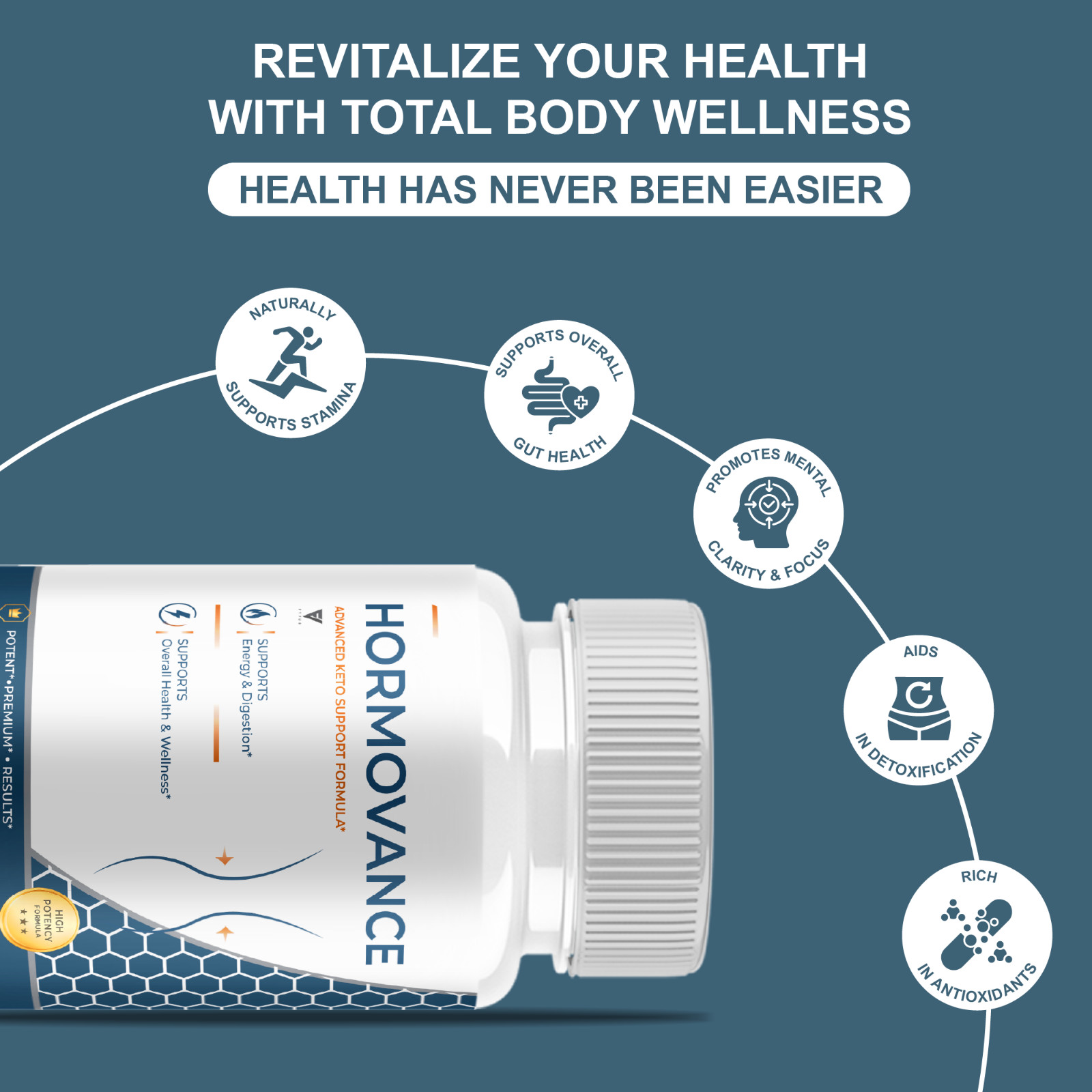 (2 Pack) HORMOVANCE Advanced Keto Support, HORMO VANCE Formula (120 Capsules)