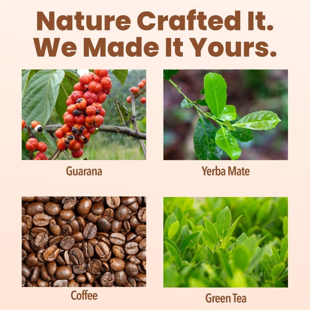 Energy Boost Formula – Caffe Latte Flavor | Natural Green Tea, Guarana, Yerba Ma