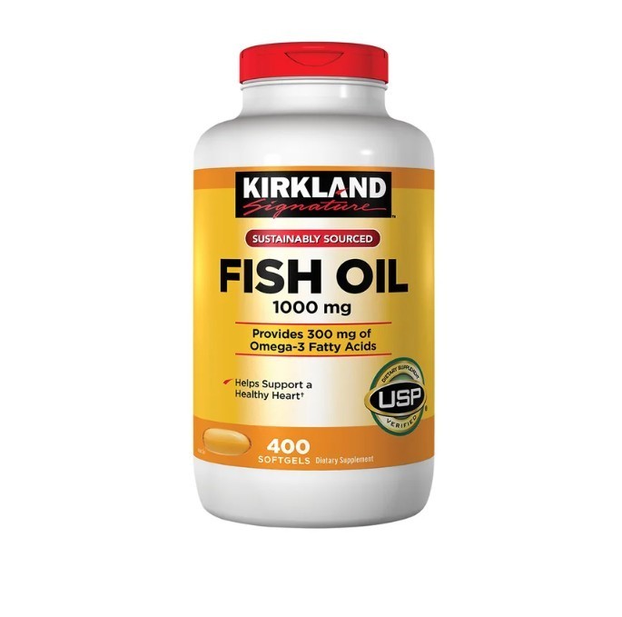 Kirkland Signature Fish Oil 1000mg Omega‑3 – 400 Softgels – USP Verified