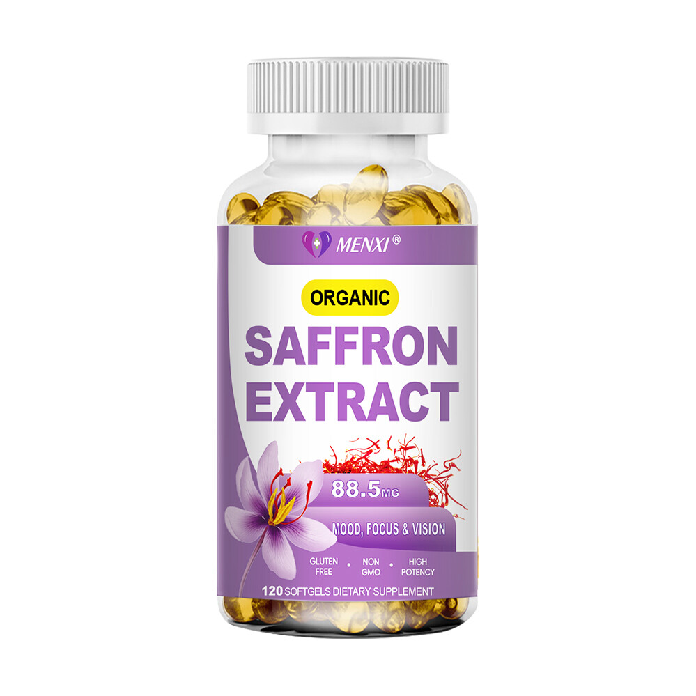 Saffron Supplements 120 Vegan Capsules Improve Mood Vision Focus Energy Health