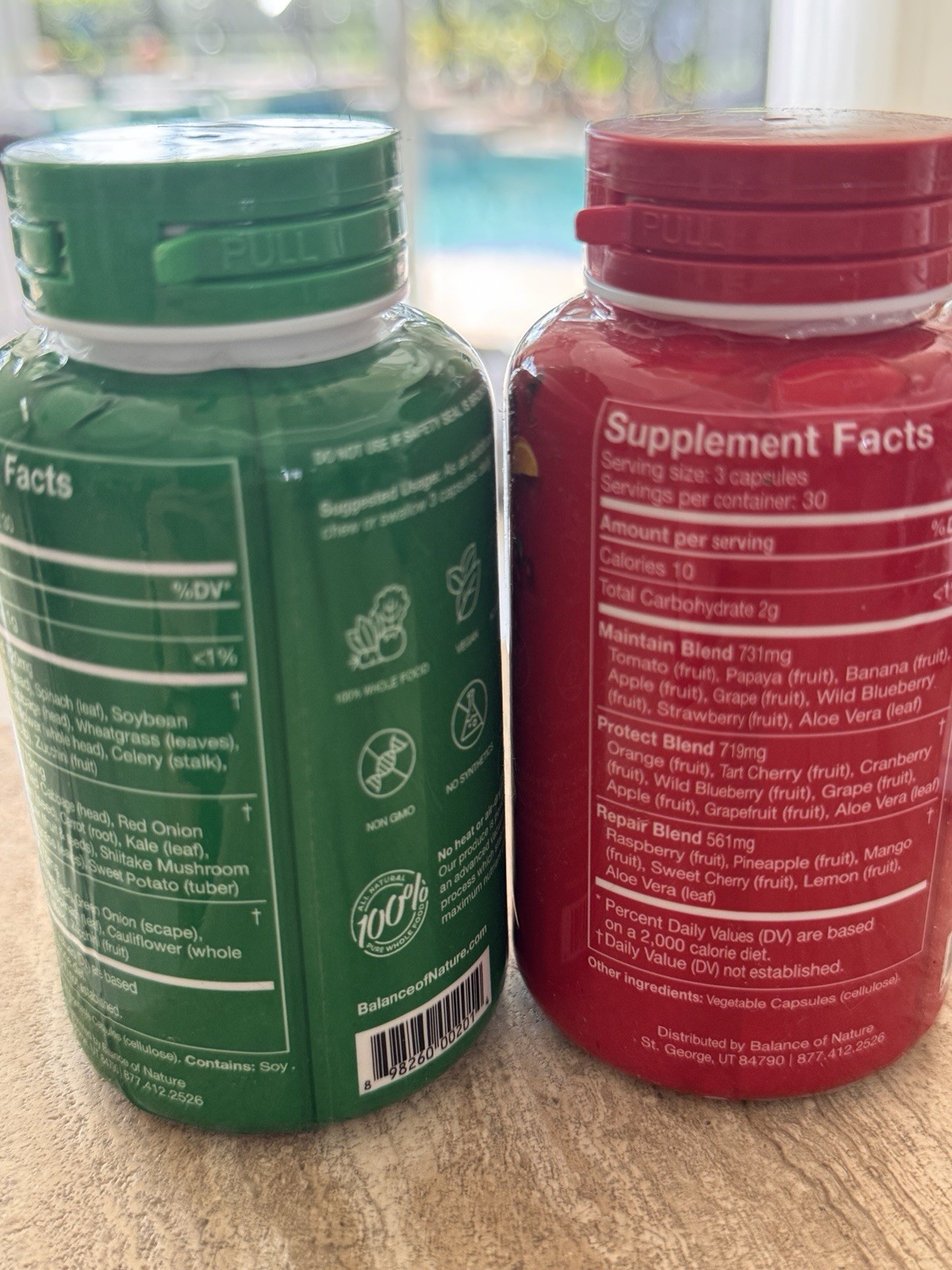 NEW SEALED Balance Of Nature Fruits And Veggies Dietary Supplements 180 Capsules