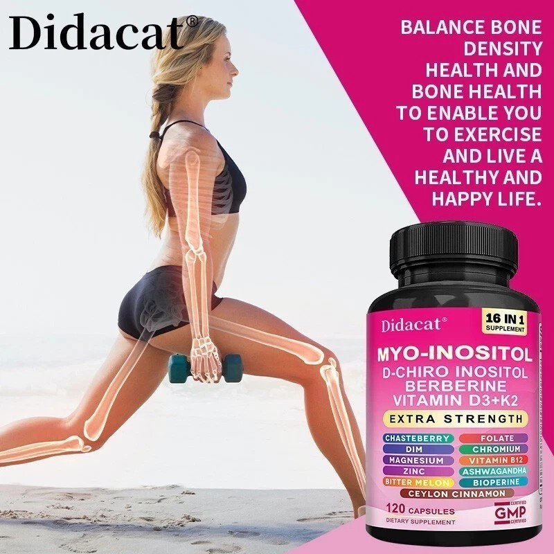 2PCS Myo Inositol & D-Chiro Inositol Supplement for Women, 120 Capsules