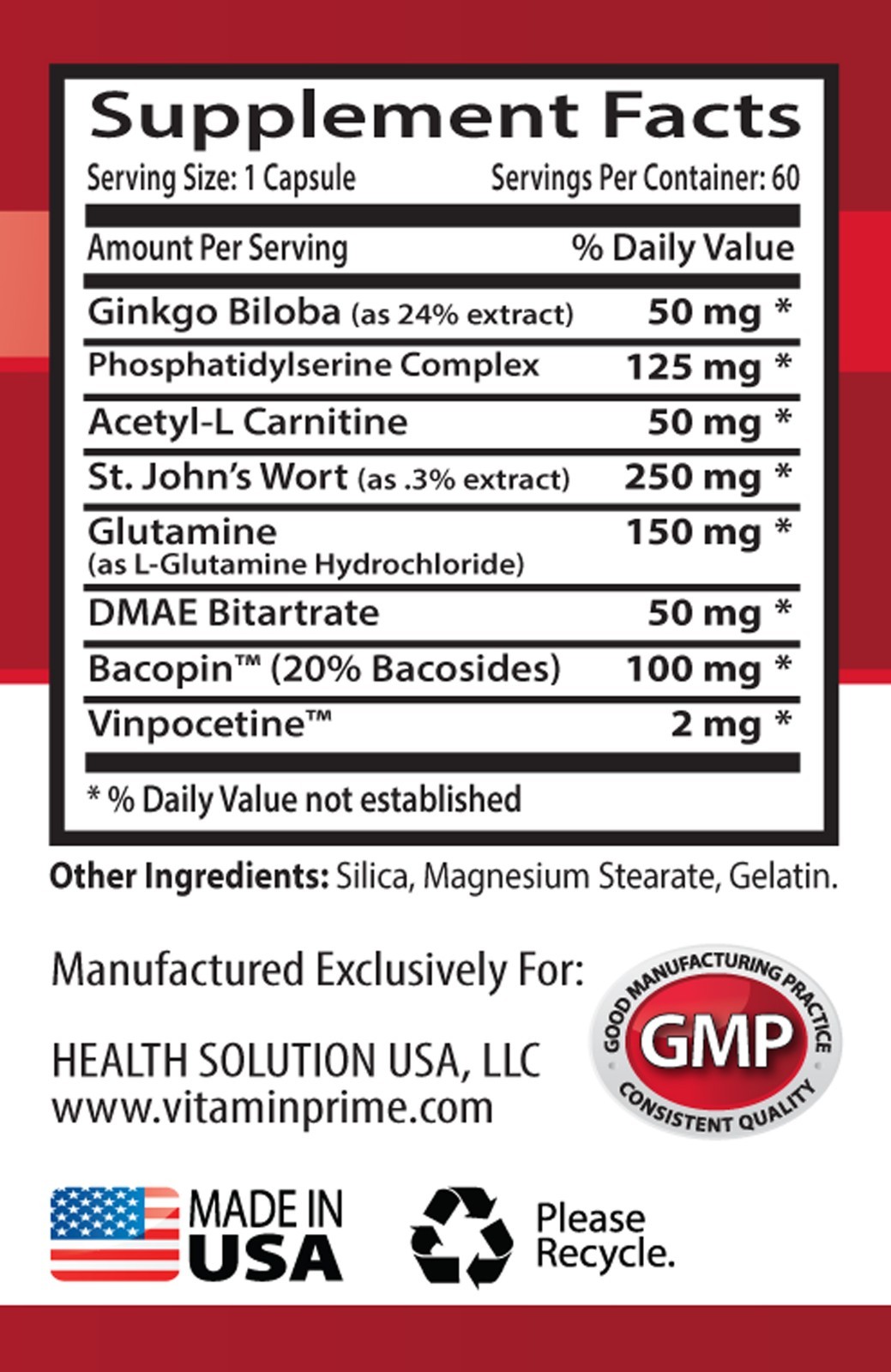 Immune support vitamins – BRAIN & MEMORY BOOSTER – ginkgo biloba extract – 3 Bot