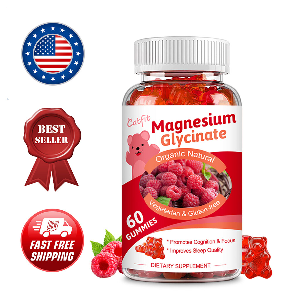 Magnesium Glycinate Gummies For Bone,Heart,Muscle,Nervous System Health 500Mg