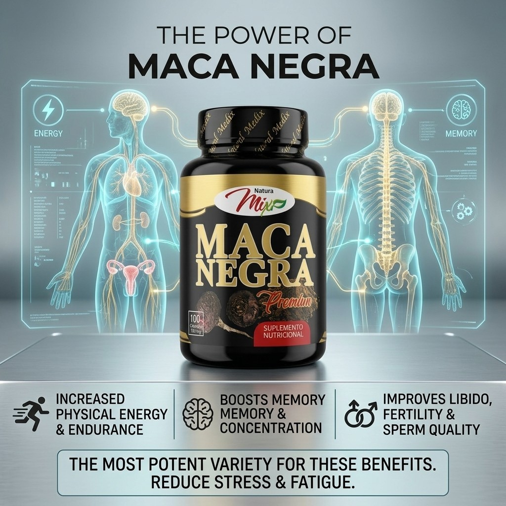 Premium Black Maca High Strength Peruvian Libido & Energy Booster /Maca Negra