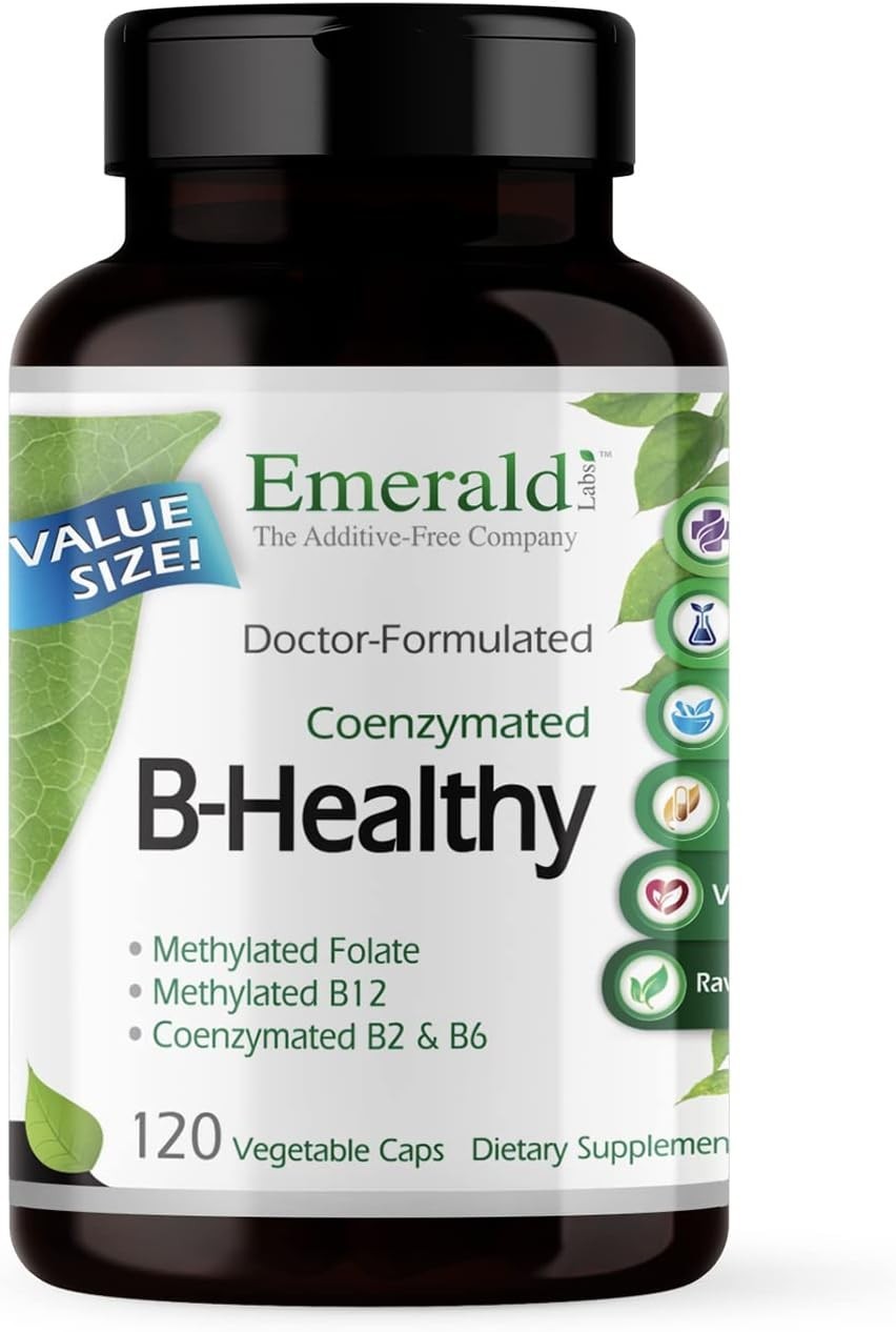EMERALD LABS B-Healthy Vegan Vitamin B Complex – 120 Count