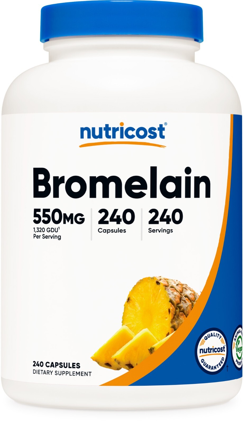 Nutricost Bromelain Capsules (240 Servings)(500 MG Per Serving) – Vegan, Non-GMO