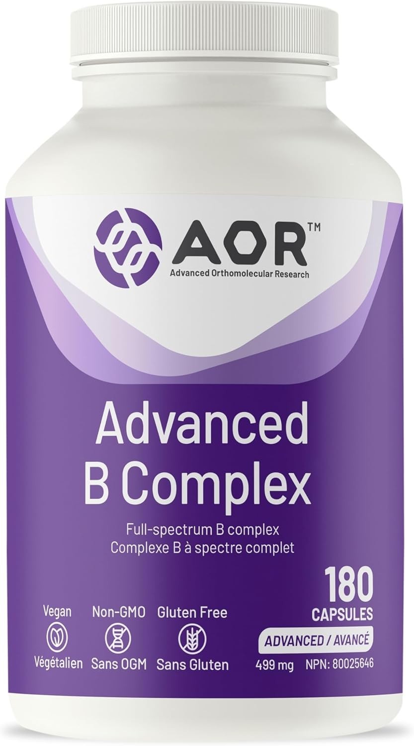 AOR Advanced B Complex Full Spectrum Vitamin Blend Folic Acid Biotin 180pcs NEW