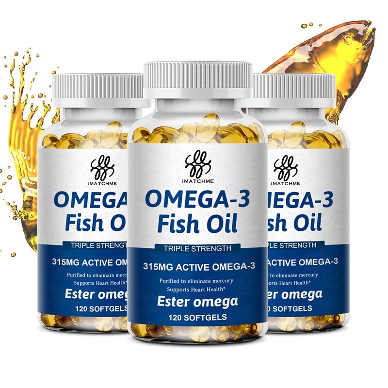 Omega 3 Fish Oil Capsules 3x Strength 2160mg EPA & DHA, Highest Potency 120PCS