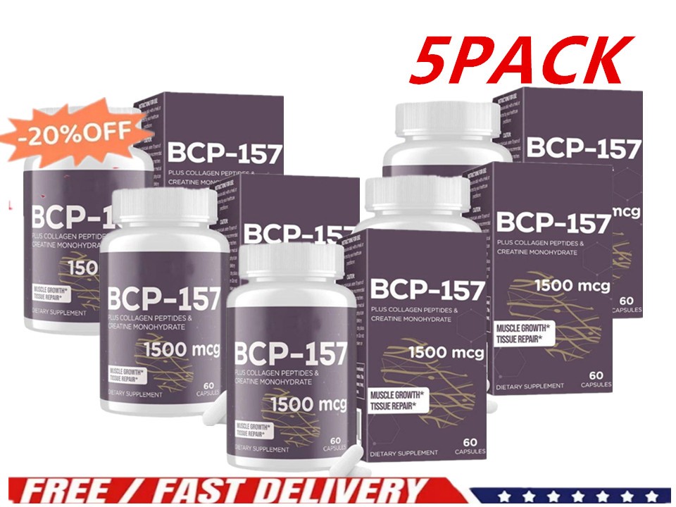 5x 157 Formula High-Purity Collagen Peptide Capsules for Muscle Growth Support