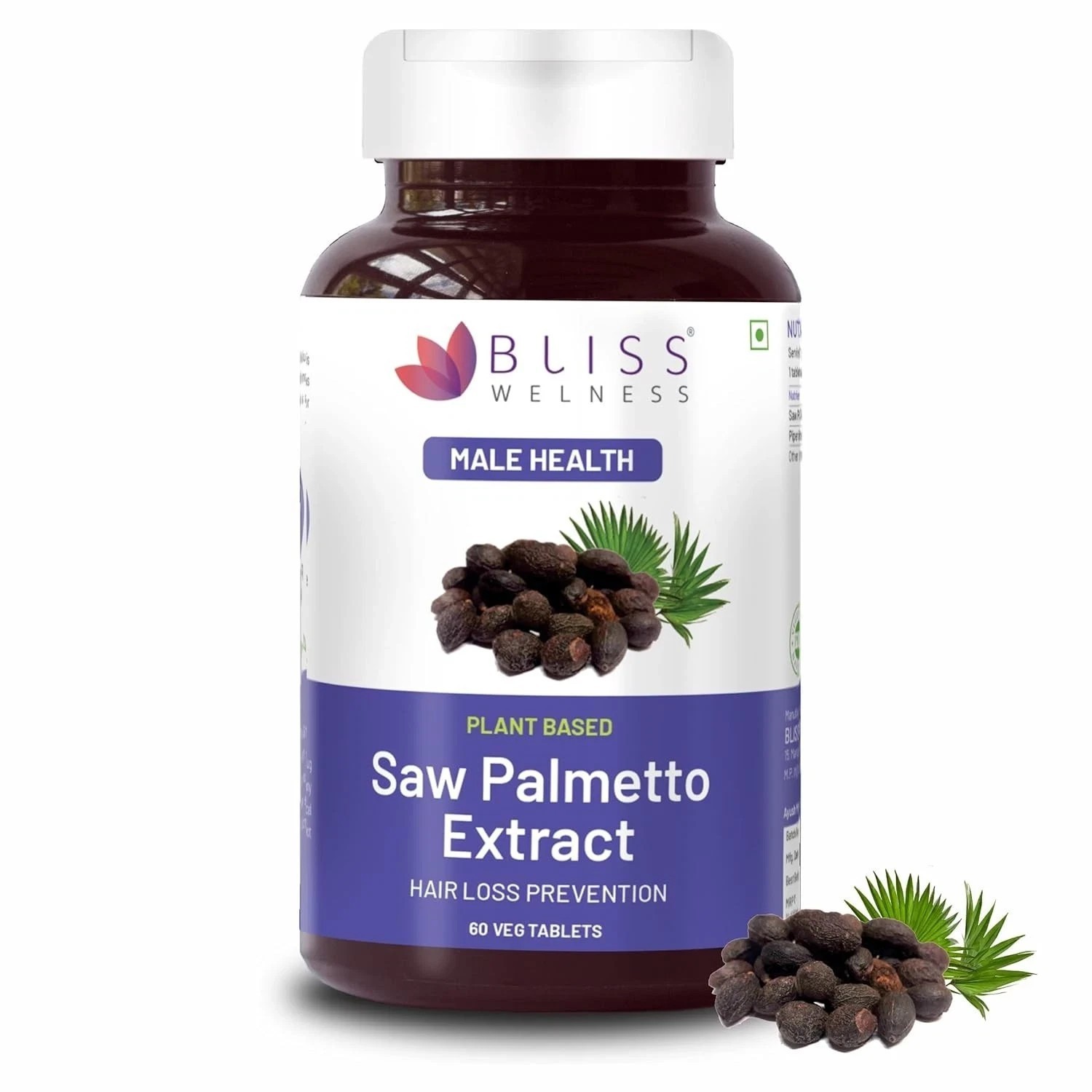 Saw Palmetto Extract 800mg Hair Growth Supplement 60 Capsules L779