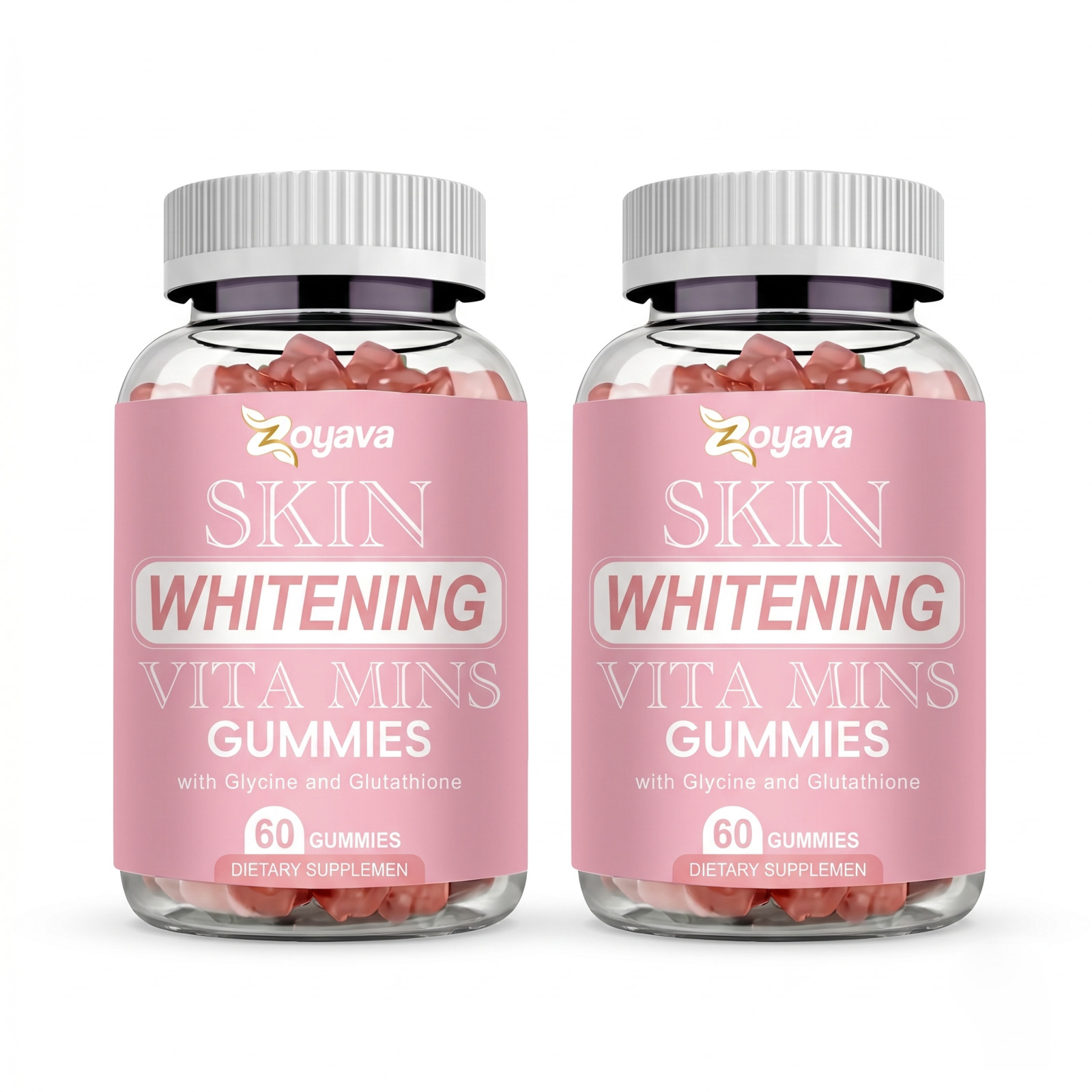 Zoyava Glutathione Collagen Gummies Anti Aging Skin Brightening Vitamins 2x