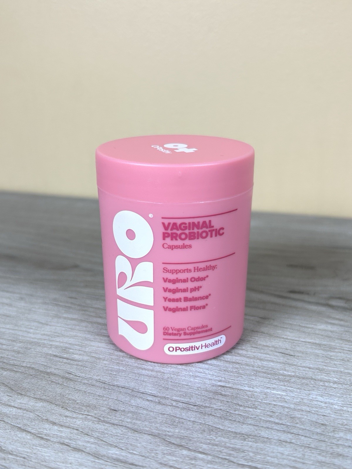 O Positiv URO pH Balance Vaginal Probiotics, 60 Capsules