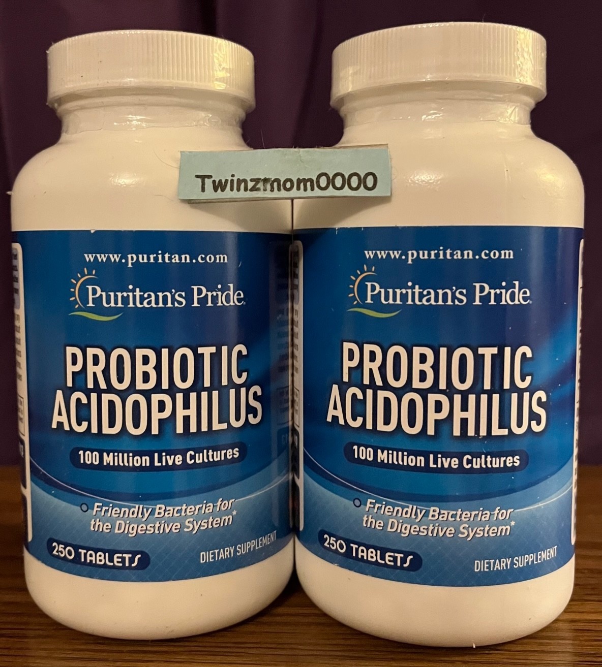 2X Probiotic Acidophilus 100 Million Active Cultures 250 TABLETS ea 9/2027