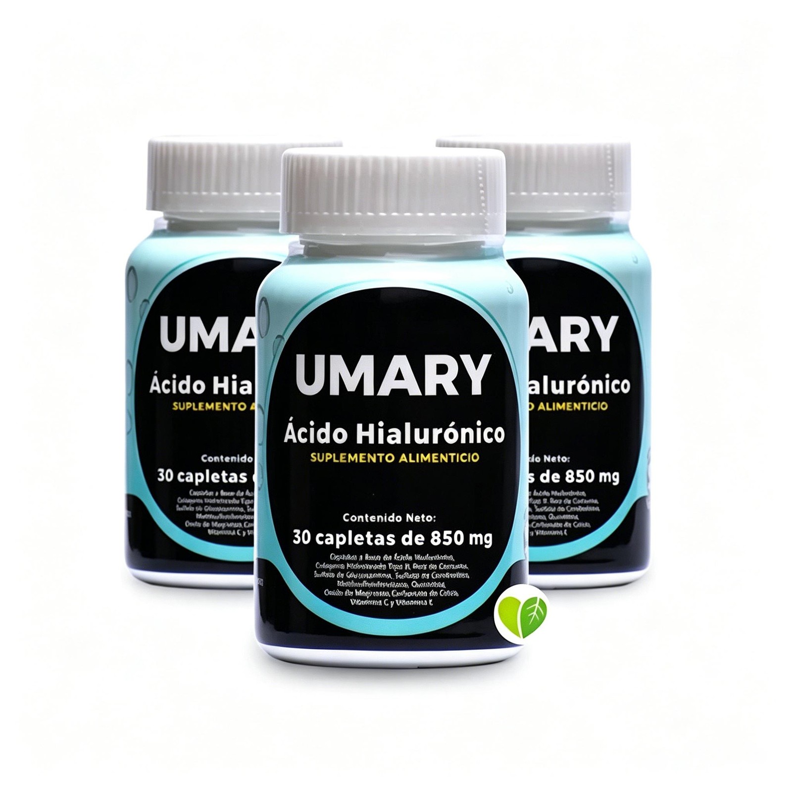 3 Pcs Hyaluronic Acid 30 Capsules 850mg Daily Health Supplement New–