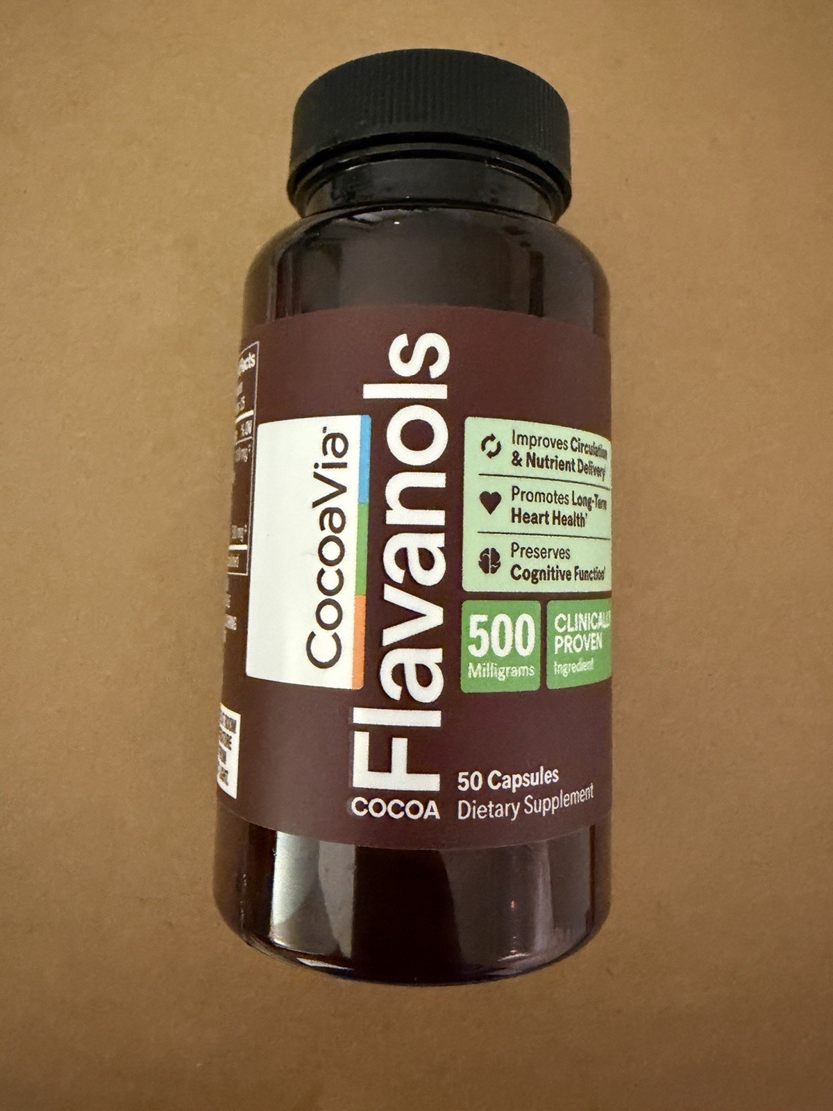 Cocoa Flavanols 500mg – Heart & Brain Support Supplement, High Flavanol Cocoa…