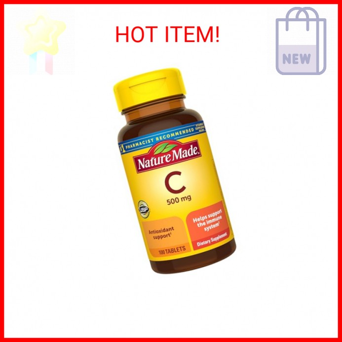 Nature Made Vitamin C 500 mg Tablets, Dietary Supplement, Vitamin C for Immune S