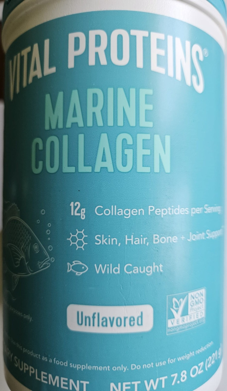 Vital Proteins Marine Collagen Peptides Unflavored 7.8 oz | Wild-Caught Collagen