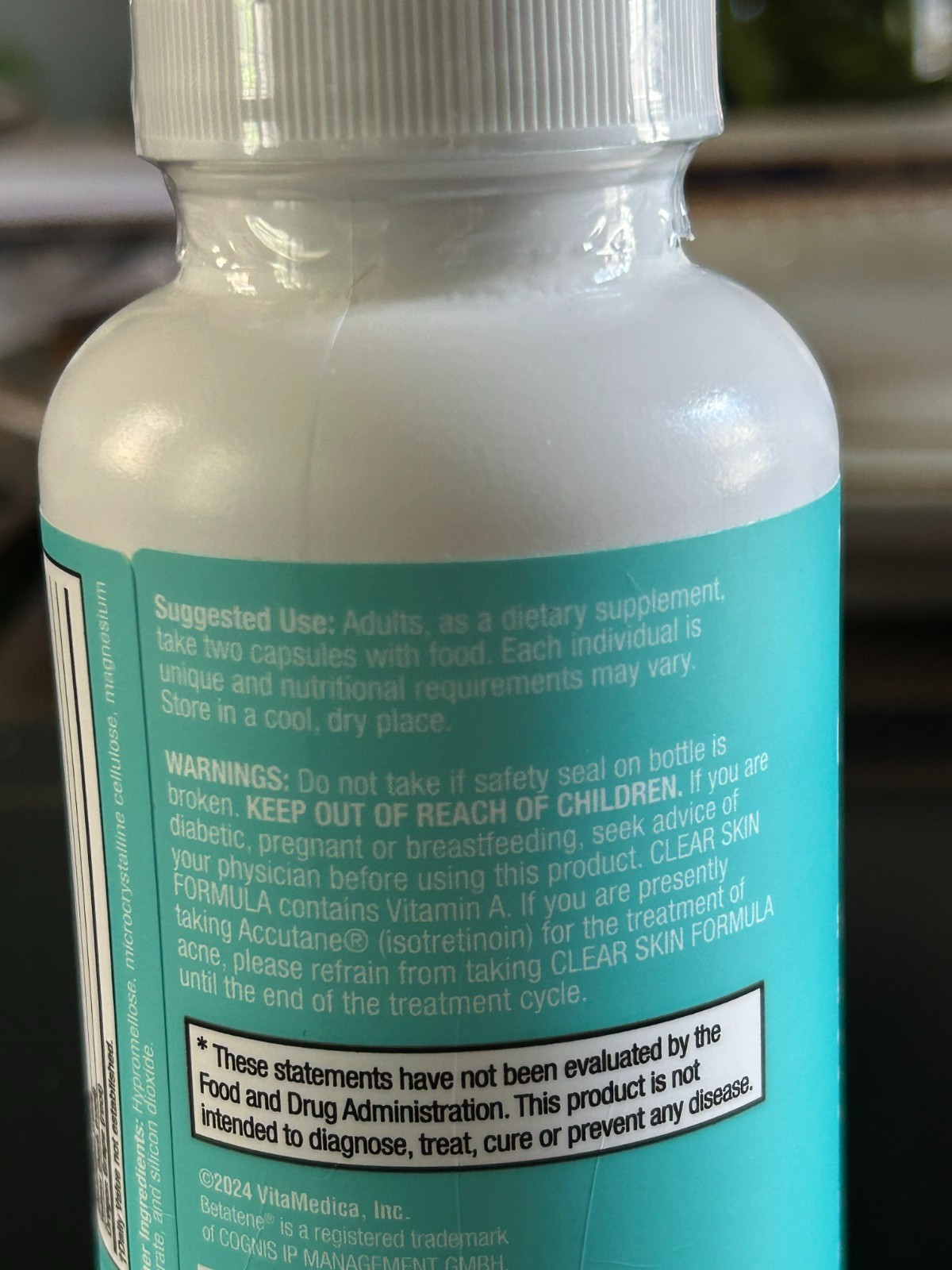 VitaMedica Clear Skin Formula 60 Capsules, Exp 9/26