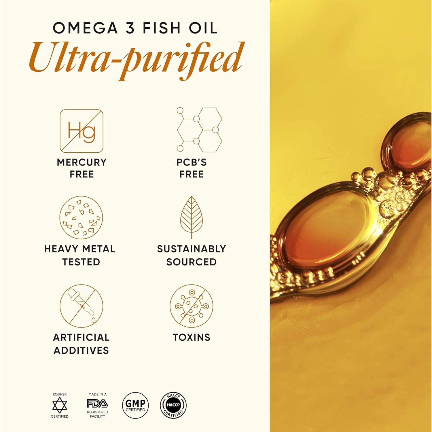 W.ellbeing Omega 3 Fish Oil 1850mg EPA DHA Curcumin 60Ct