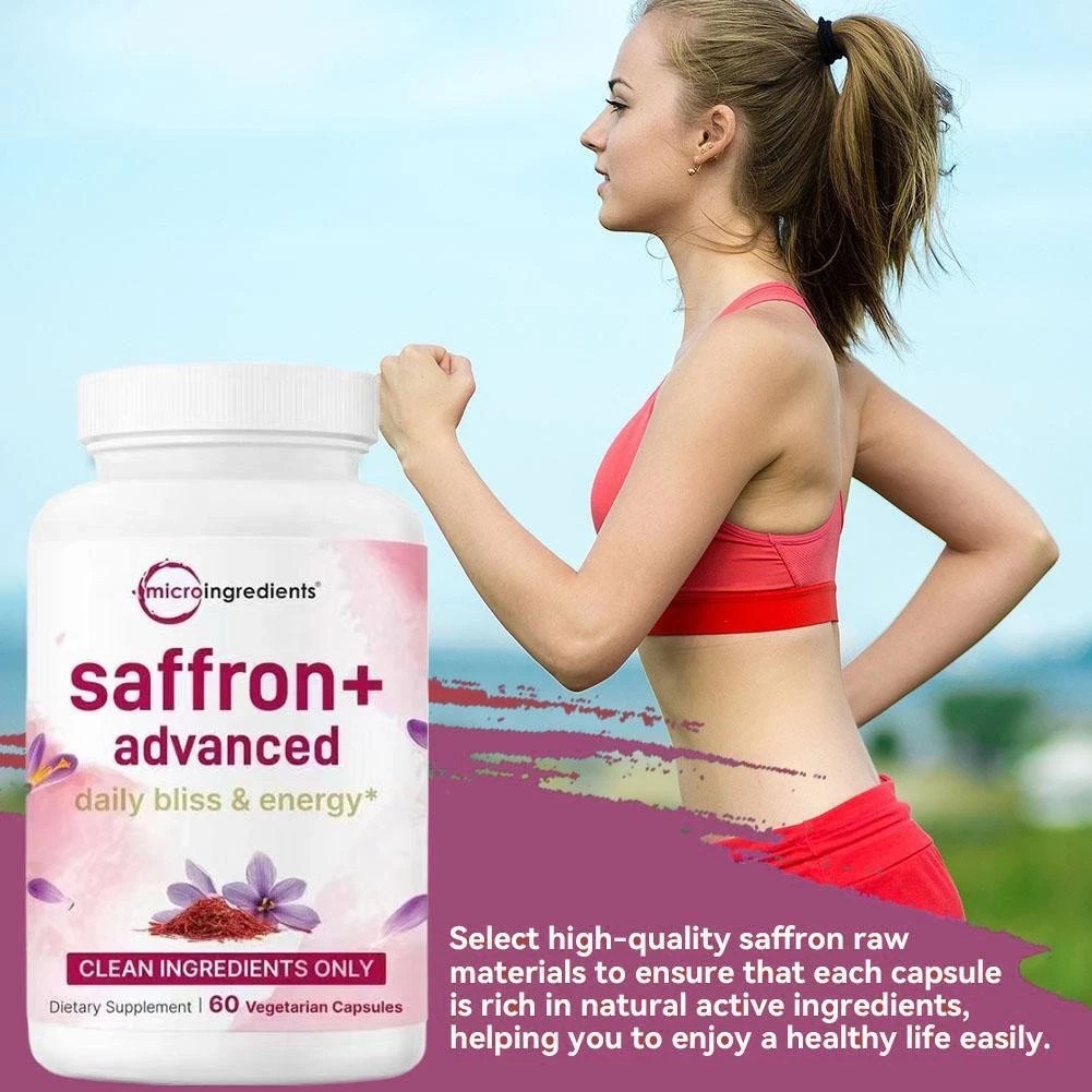 Micro Ingredients Saffron+ Advanced Supplements 60 Veggie Capsules 10-in-1 NEW