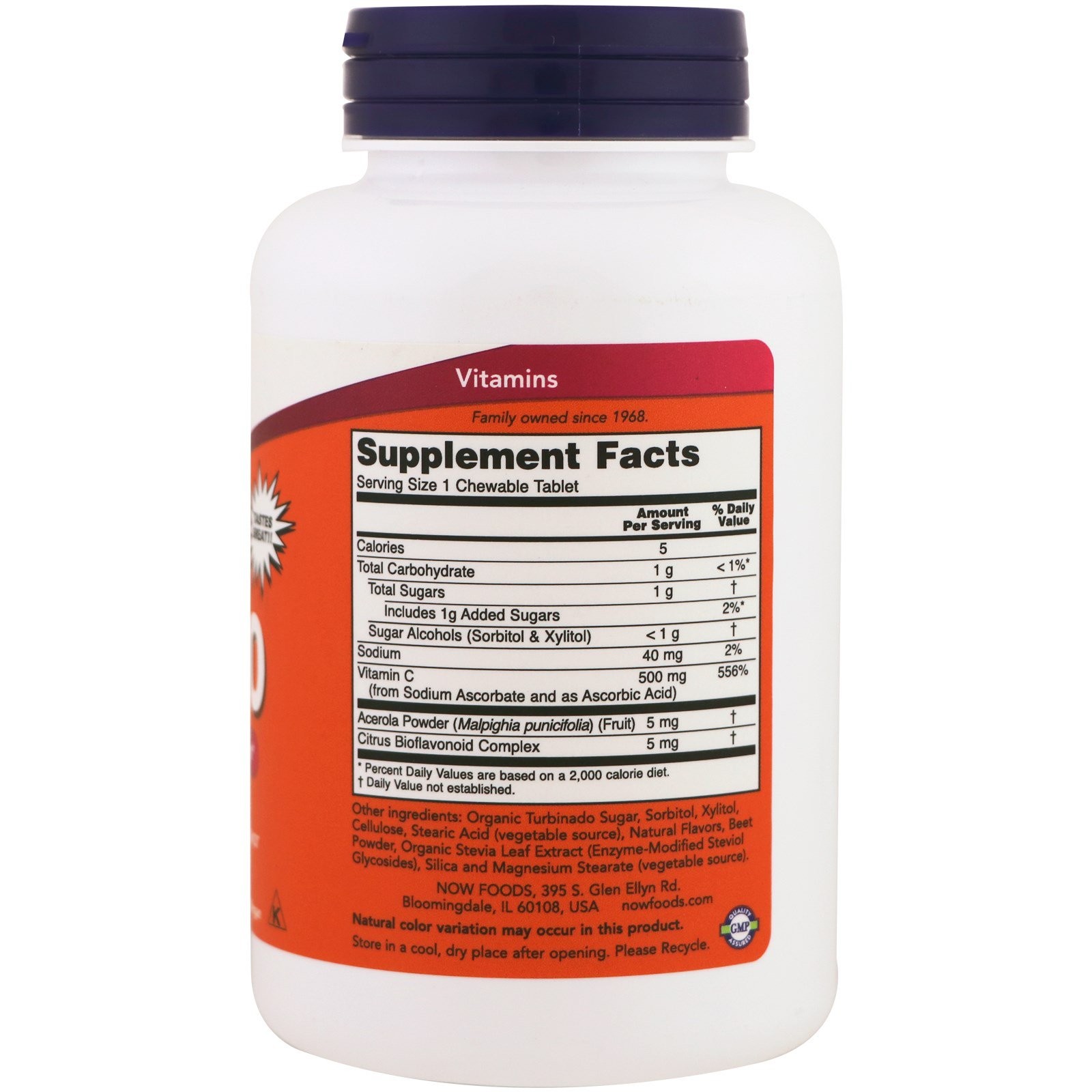 Now Foods (2 Pack) Chewable C-500 Cherry-Berry Flavor 100 Tablets GMP Quality