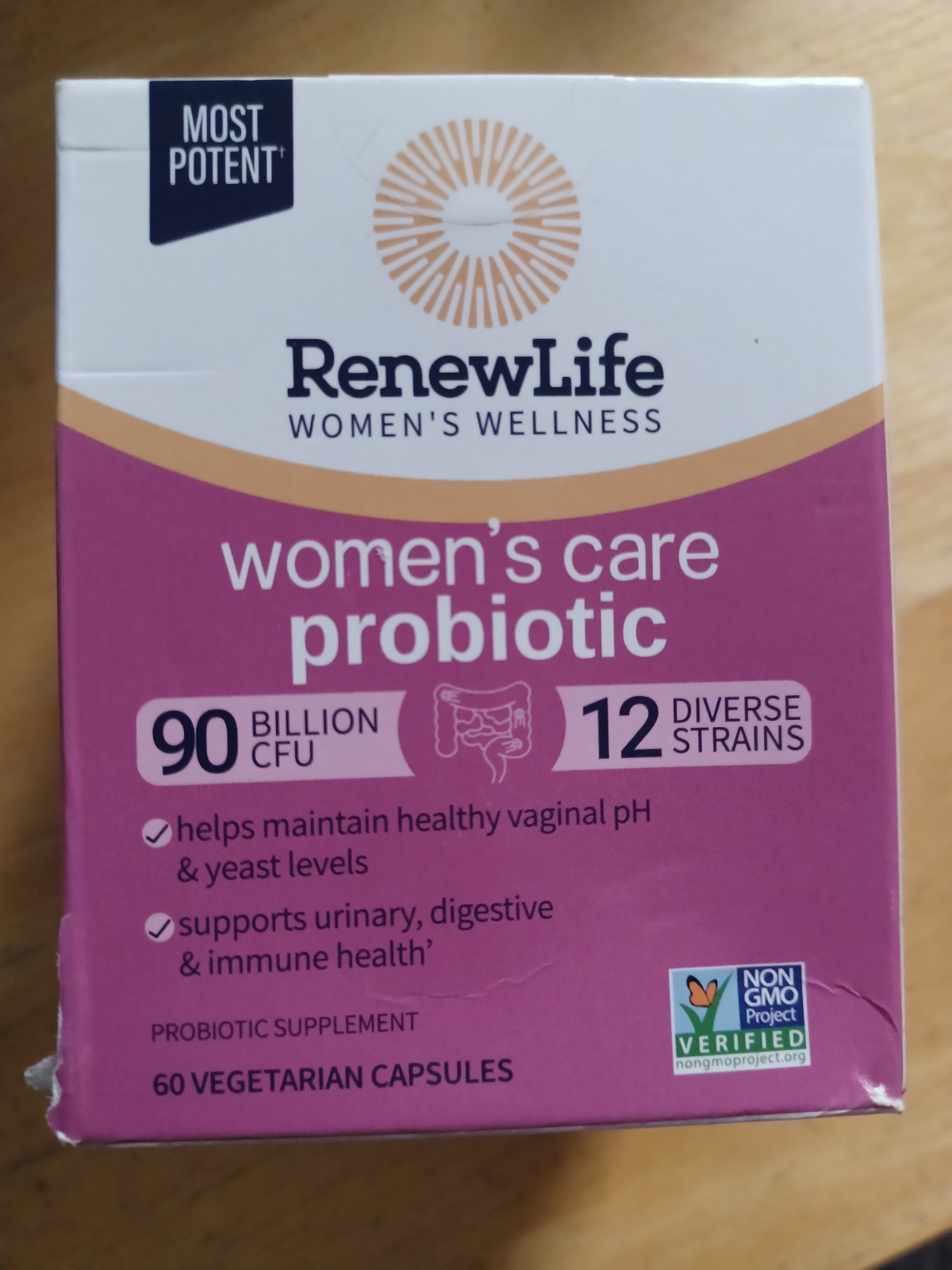 Renew Life Women’s Care Probiotic 90 Billion CFU, 12 Strains 60Ct – Exp. 05/2028