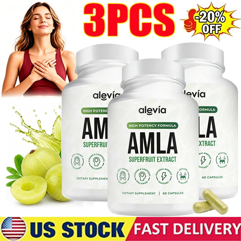 4x Alevia Organic Amla Capsules 1000mg Indian Gooseberry Antioxidant Supplement