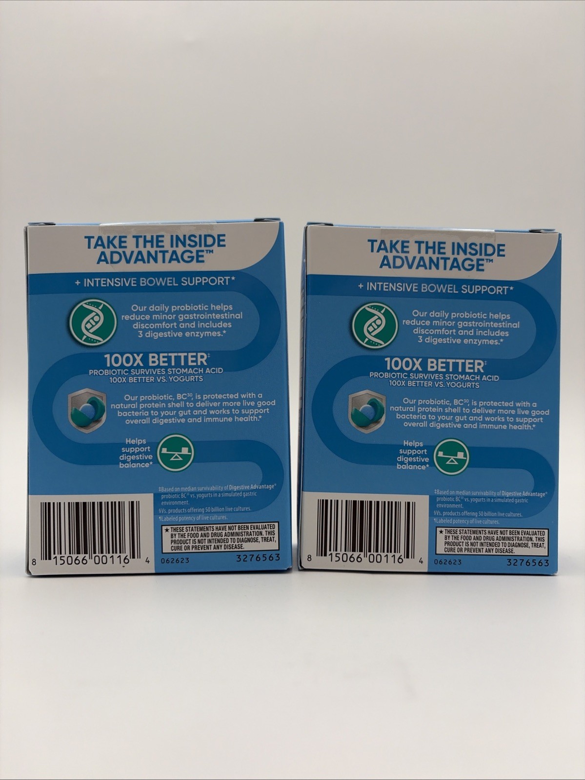 Digestive Advantage Daily Probiotics Intensive Bowel Support Exp 11/26 Lot Of 2
